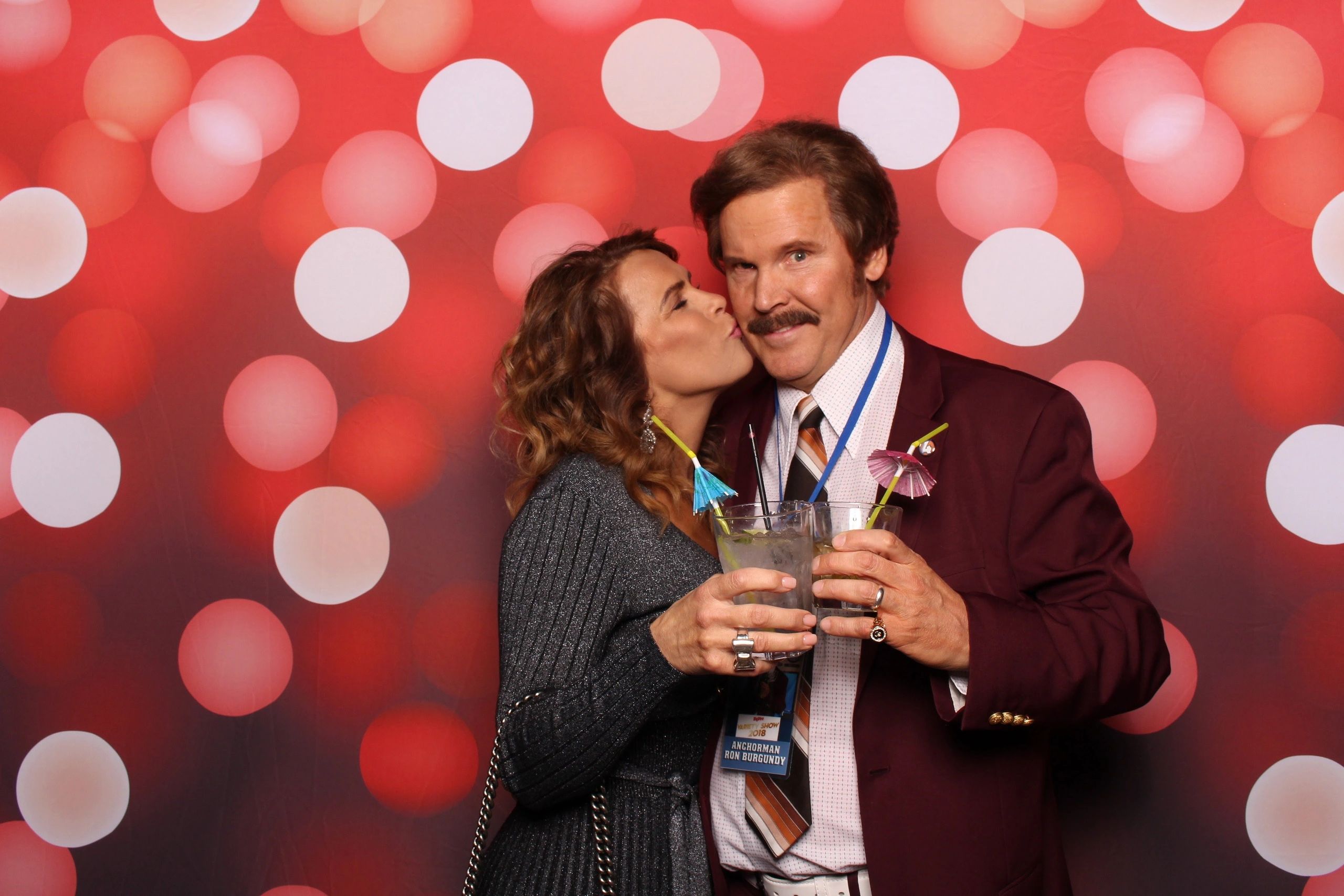 David Babcock appearing as Ron Burgundy at an event